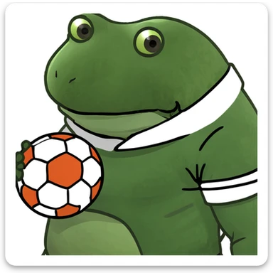 bufo in a football suit sticker