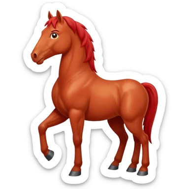 red horse 2026 year funny sticker