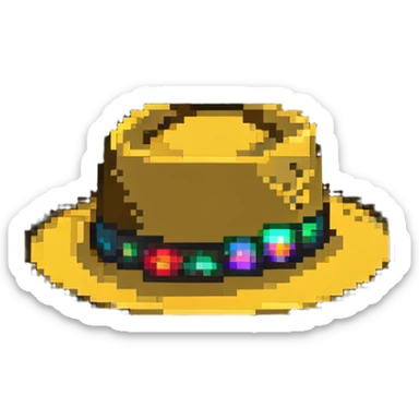 A gold fedora emoji sticker