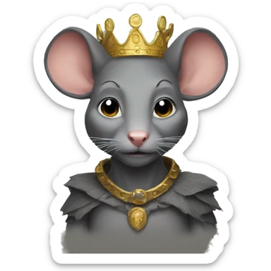 Rat queen sticker