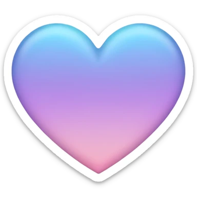 heart with a pastel ombre sticker