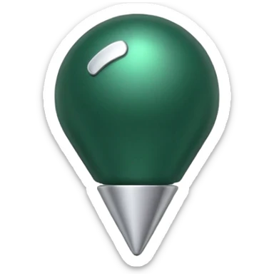 DARK GREEN pushpin sticker