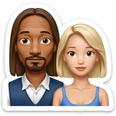  snoop dogg and Jennifer Lawrence  sticker