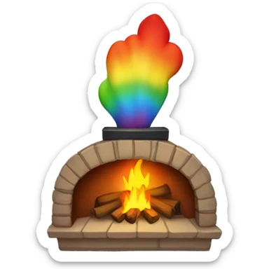 Hearth raimbow sticker