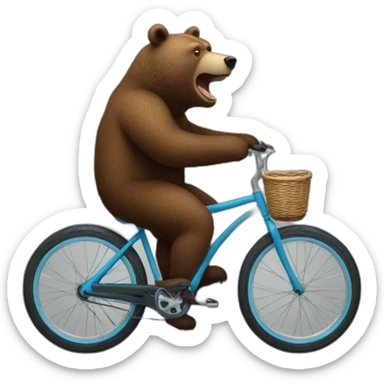 Bear bycicle sticker