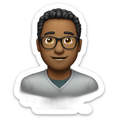 33 years old, wearing glasses, man sticker