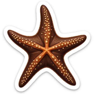 Chocolate starfish sticker