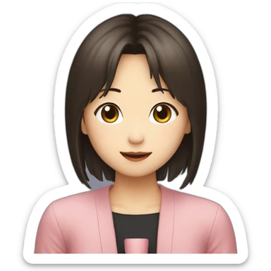 Ai Hoshino singing on the stage. sticker