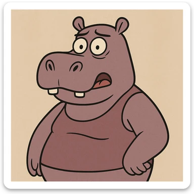 Hippopotamus sticker