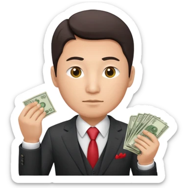 кыргызский бизнесмен считающий деньги sticker