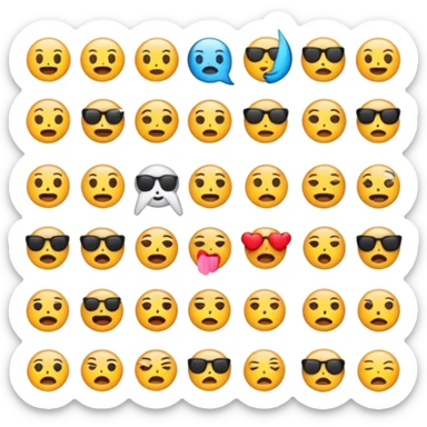 set of emojis that are not on the keyboard sticker