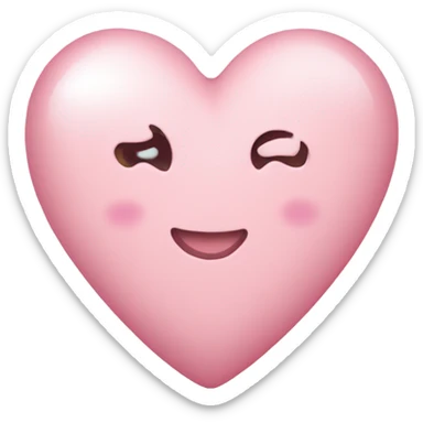 Light pink heart sticker