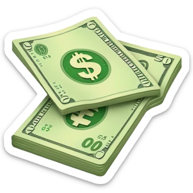 single cash bill sticker