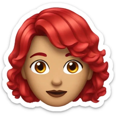 cabello rojo sticker