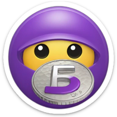 purple gf letters on a golf coin sticker