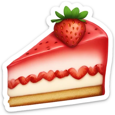 Strawberry cake slice sticker