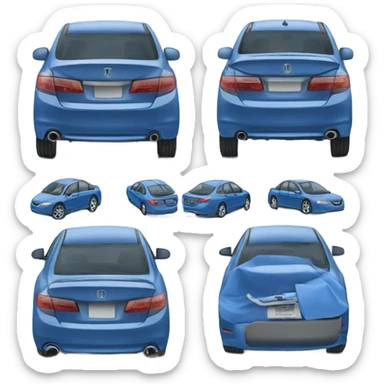 Blue Honda accord sticker