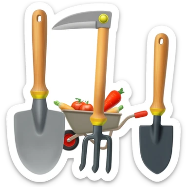 outils de jardin potager sticker