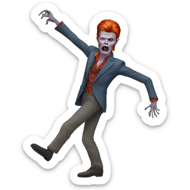 david bowie zombie dancing sticker