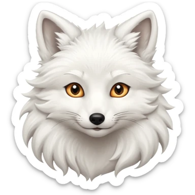 Seductive white fox sticker