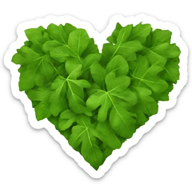 Heart made of leafs sticker