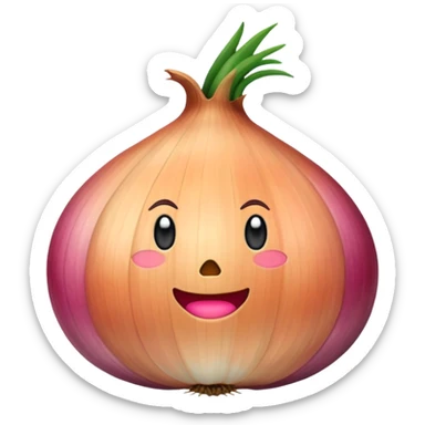 oignon fin rose sticker