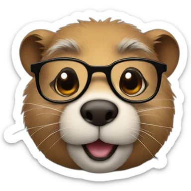 gopher with glasses sticker