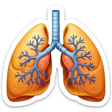 lungs with tuberculosis bacteria sticker
