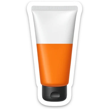 Orange tube type lotion sticker
