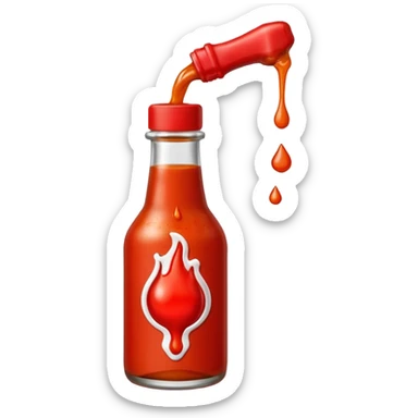 hot sauce bottle dripping sticker