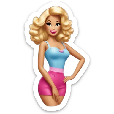 Barbie in this style : Pin-Up sticker