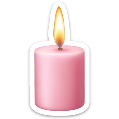 Light pink candle sticker