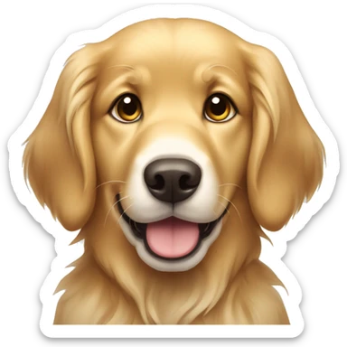 Cute dog golden retriever  sticker