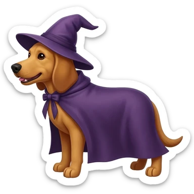 Dog wizard sticker