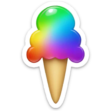 A rainbow glossy pushpin sticker