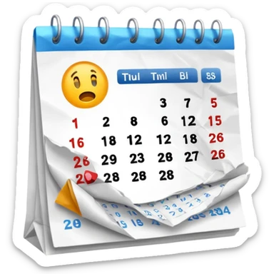 calendar cancelled sticker