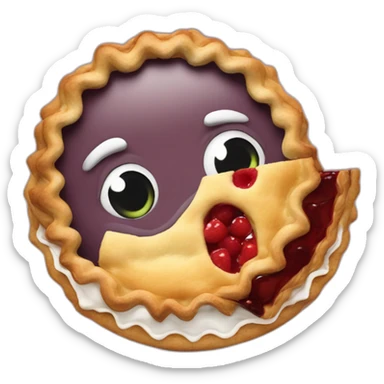 Samara-snifing a pie sticker