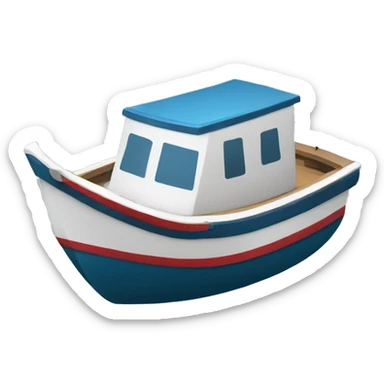 Small boat for canal cruise sticker