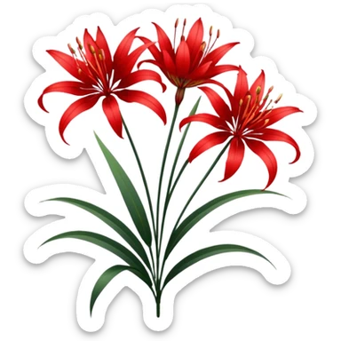 Red spider lily sticker