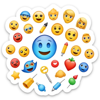 A title logo for "The Emoji Movie Quiz" with fun colorful movie and quiz elements sticker