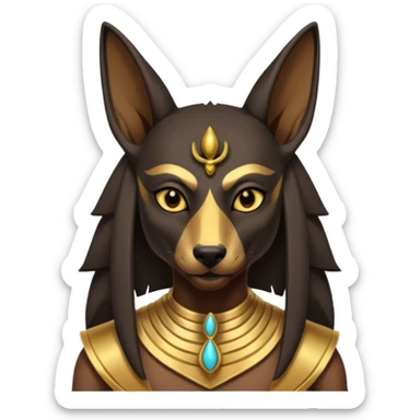 Anubis with 3 tails sticker