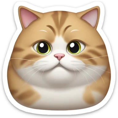 obese cat sticker