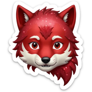 glitter red wolf boy apex predator sticker