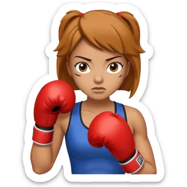 famale boxer sticker