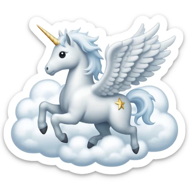 Pegasus made out of  Cloud  sticker