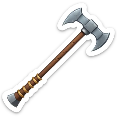 barbarian axe sticker