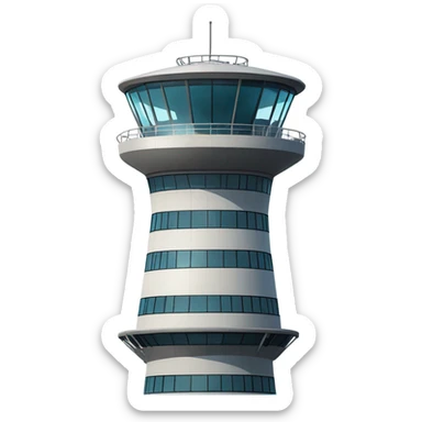 modern control tower, full size realistic sticker