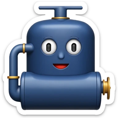 navy blue boiler emoji modern sticker