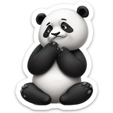 Panda facepalming  sticker