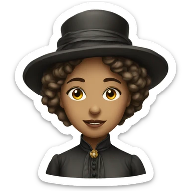 Victorian young woman sticker